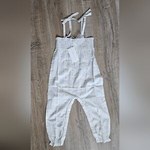 Jamie Kay Light Gray Plaid Baby Romper